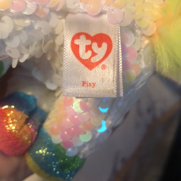 (2) Small TY Beanie Baby Unicorn 🦄 Stuffed Toys - Picture 14 of 17